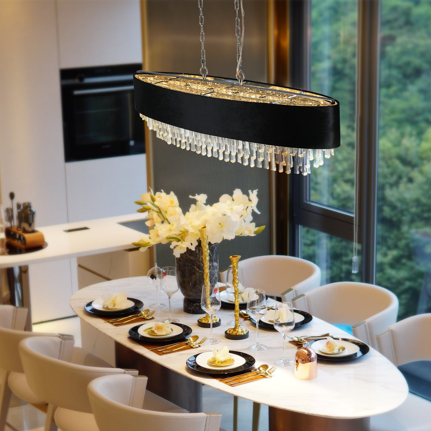 Modern Crystal K9 Chandelier