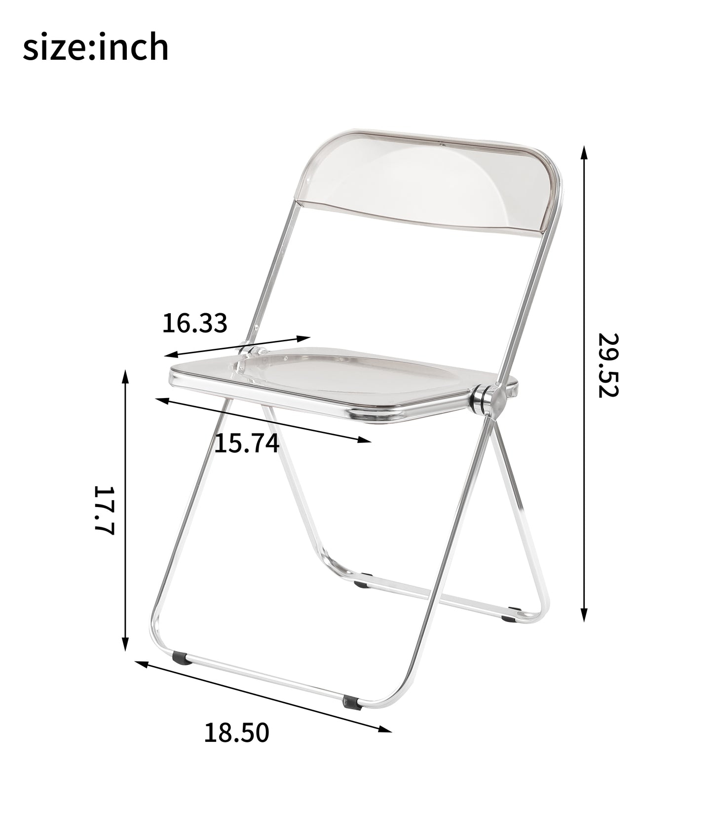 Clear Acrylic Folding Chair