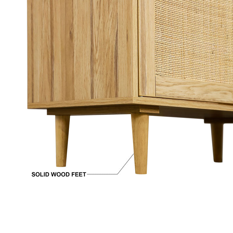 Rattan Storage Cabinet with Doors
