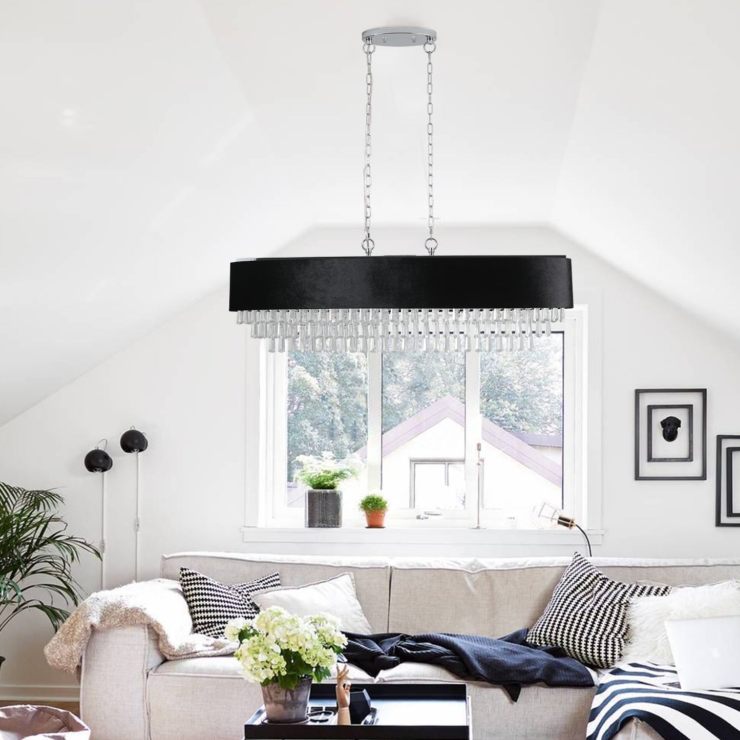 Modern Crystal K9 Chandelier