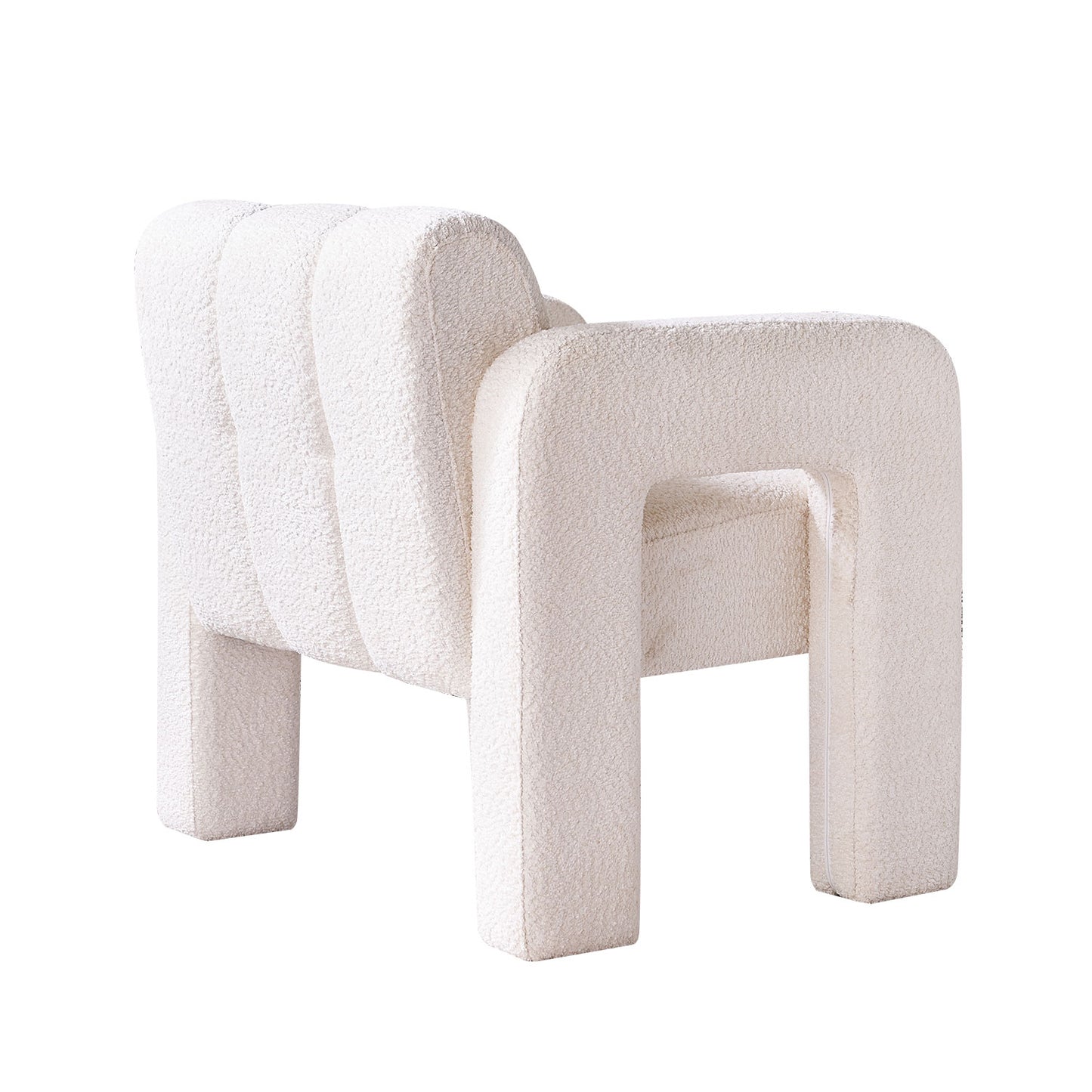 Modern Boucle Accent Chair - Beige