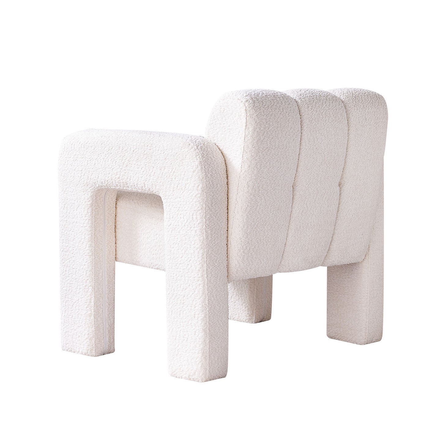 Modern Boucle Accent Chair - Beige
