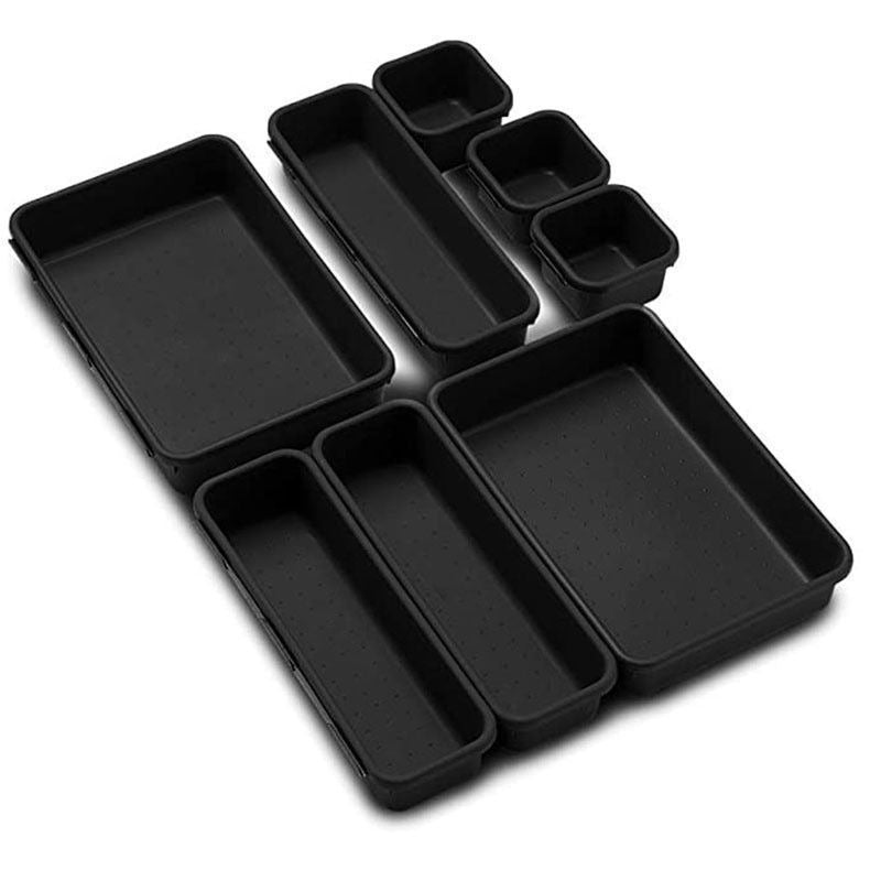 Adjustable Drawer Organizer Set – 8 pcs Divider Trays