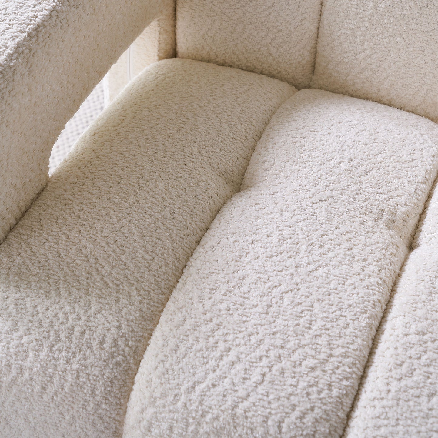 Modern Boucle Accent Chair - Beige