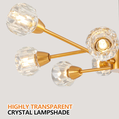 Modern 9-Light Crystal Chandelier