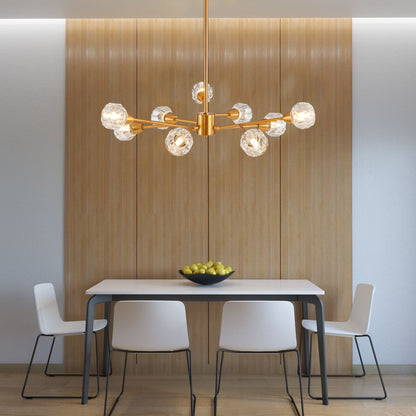 Modern 9-Light Crystal Chandelier