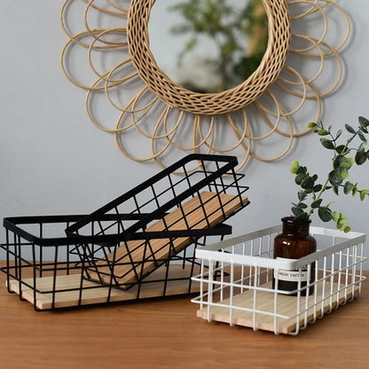 Iron Wall Hanging Storage Basket Organizer