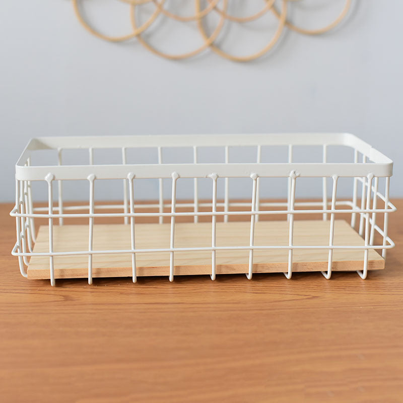 Iron Wall Hanging Storage Basket Organizer