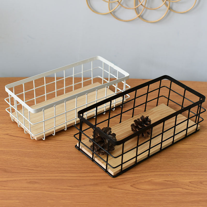 Iron Wall Hanging Storage Basket Organizer