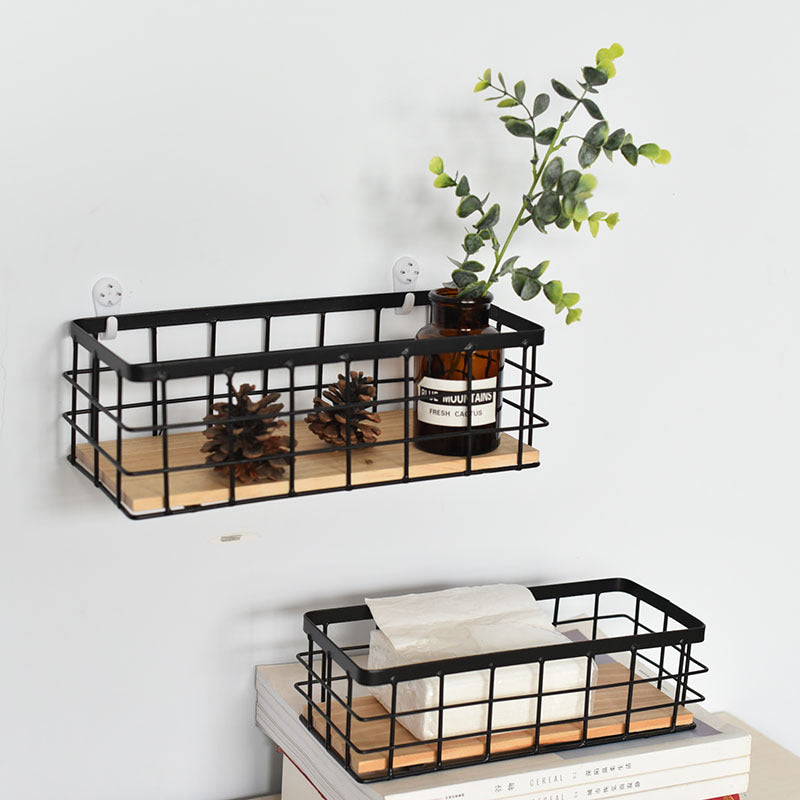 Iron Wall Hanging Storage Basket Organizer
