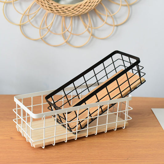 Iron Wall Hanging Storage Basket Organizer