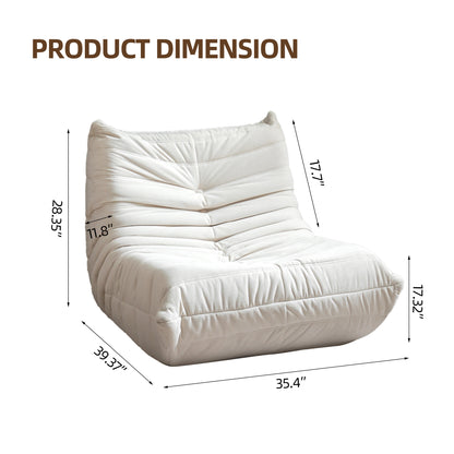 Memory Foam Bean Bag Floor Chair - Off White