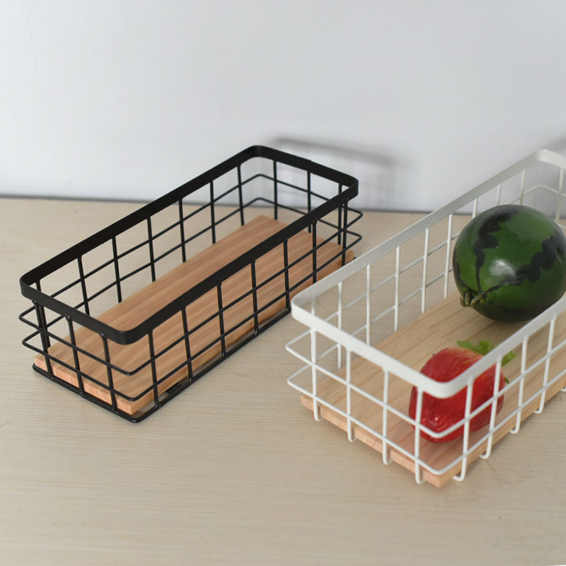 Iron Wall Hanging Storage Basket Organizer